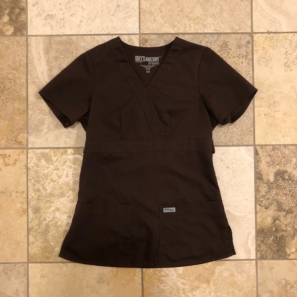Brand New Greys Anatomy Scrub Set Brown - Picture 2 of 5